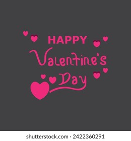 Happy valentines day logo vector template