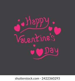 Happy valentines day logo vector template