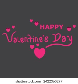 Happy valentines day logo vector template