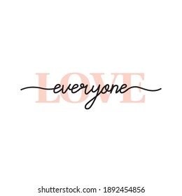 Happy Valentines Day. Love. Be my Valentine. Vector illustration isolated on white background. Hand drawn text for Valentines Day greeting card. Typography design for print cards, banner, poster