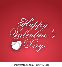 Happy Valentine's Day love card, gift card or greeting card in pink color with white hearts. EPS 10.