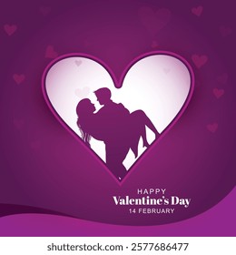 Happy valentine's day love card celebration background