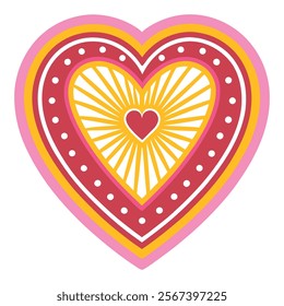 Happy Valentine's Day Love Charming Heart Illustration with in Vibrant Vector Art