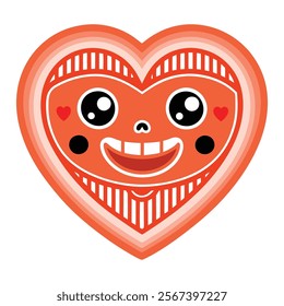 Happy Valentine's Day Love Charming Heart Illustration with in Vibrant Vector Art