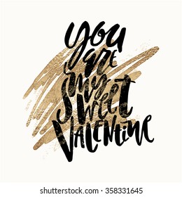 Happy valentines day love concept hand lettering motivation poster.Artistic design for a logo, greeting cards, invitations, posters, banners, seasonal greetings illustrations.