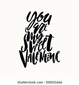 Happy valentines day love concept hand lettering motivation poster.Artistic design for a logo, greeting cards, invitations, posters, banners, seasonal greetings illustrations.