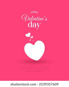 Happy Valentine's Day love cover vector, Romantic poster decorated with trendy gradient heart pastel colorful background. Design for greeting card banner and invitation