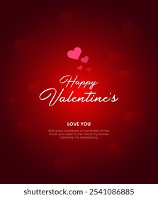 Happy Valentine's Day love cover vector. Romantic symbol poster decorates with trendy gradient heart pastel colorful background greeting cards and banner invitation.