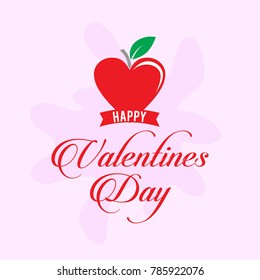 happy valentine's day love fruit sign vector