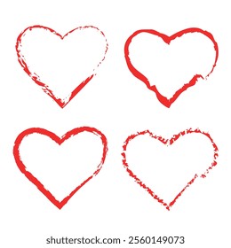 Happy valentines Day love hand drawn set collections hearts