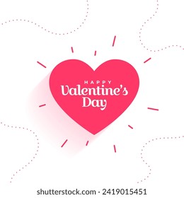 happy valentines day love heart background for special event vector