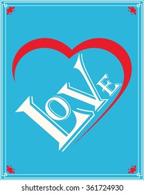 Happy Valentine's Day. Love. Heart. Calligraphic, typographic and hand lettering. Valentine's card.