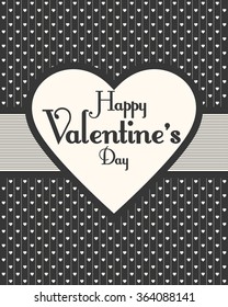 Happy Valentine's Day. Love. Heart. Calligraphic, typographic and hand lettering. Valentine's card.