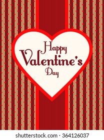 Happy Valentine's Day. Love. Heart. Calligraphic, typographic and hand lettering. Valentine's card.