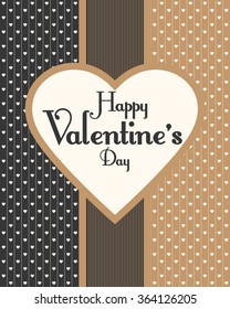 Happy Valentine's Day. Love. Heart. Calligraphic, typographic and hand lettering. Valentine's card.