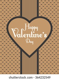 Happy Valentine's Day. Love. Heart. Calligraphic, typographic and hand lettering. Valentine's card.