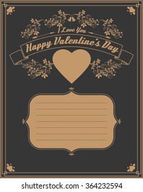 Happy Valentine's Day. Love. Heart. Calligraphic, typographic and hand lettering. Valentine's card.