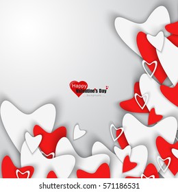 Happy Valentine's Day Love heart shape for beautiful couple vector illustration design and abstract background.