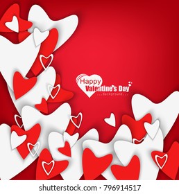 Happy Valentine's Day Love heart shape for beautiful couple vector illustration design and abstract background...