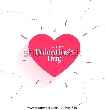 happy valentines day love heart background for special event vector