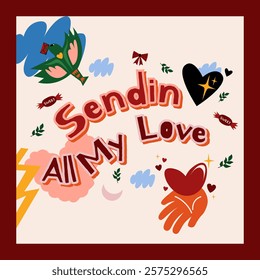 Happy Valentine's Day Love Illustration