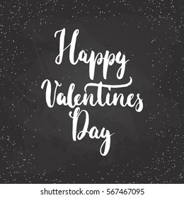 Happy Valentines Day - love lettering calligraphy phrase isolated on the background. Fun brush ink typography for photo overlays, t-shirt print, poster design