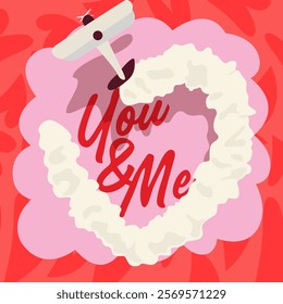 Happy Valentines Day. Love sale flyer template, poster, cover, banner design. Modern typography art background. Valentine's day lettering greeting card. 14 February holiday background