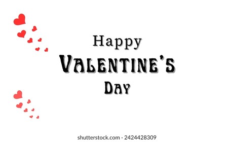 happy valentine's day love text, typography poster Vector illustration. Romantic quote postcard, card, invitation, banner template. typography poster on modern background Vector illustration