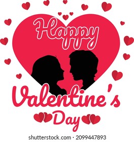 Happy valentine's day love t-shirt design This design is perfect for t-shirts, posters, cards, mugs and more. vector in the form of eps and editable layers