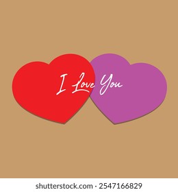 Happy Valentine's Day I Love U Design mit Liebe Form