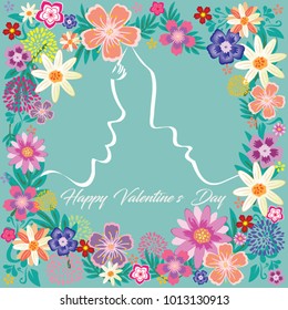 Happy Valentines Day love vector illustration