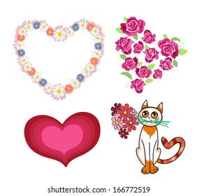 Happy Valentines Day, Love vector set