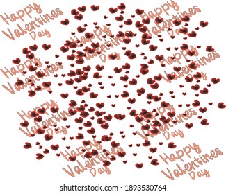 Happy Valentinstag Liebe, Vektortransparenter Hintergrund