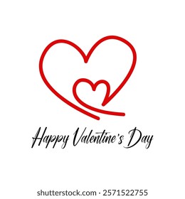 Happy Valentine's day love vector background design.