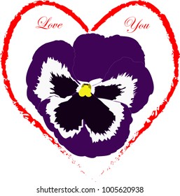 happy valentine's day, love you illustration