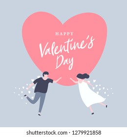 Happy Valentine's day with lovely couple  Celebration.