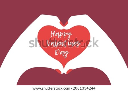 Happy Valentine's Day. Man and woman hold heart. Shape of red heart. Symbol of love. Vector illustration flat design. Isolated on white background. Love background. Holiday february.