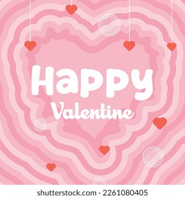 happy valentines day melted wave pink design