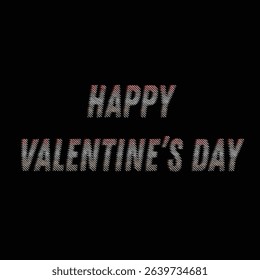 Happy Valentine's Day - Metallic 3D Text