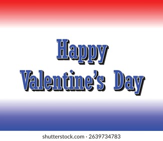 Happy Valentine's Day - Metallic 3D Text