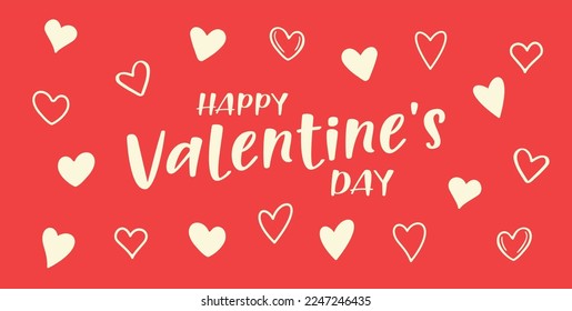 Happy Valentine's Day. Modern card design. Cartoon. Vector illustration