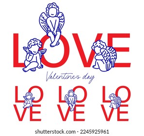 Happy valentines day modern classic style
