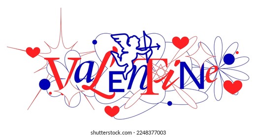 Happy valentines day modern classic style