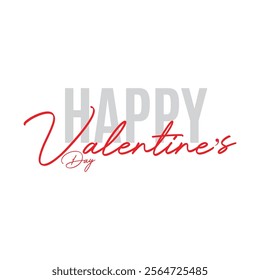 Happy Valentines Day modern typography text design vector illustration. Romantic Template design for celebrating valentine's Day on 14 February. Wallpaper, flyer, poster, sticker, banner, card.