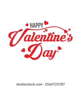 Happy Valentines Day modern typography text design vector illustration. Romantic Template design for celebrating valentine's Day on 14 February. Wallpaper, flyer, poster, sticker, banner, card.