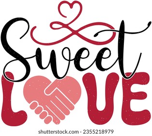 Happy Valentine's Day Mom Love Sublimation Print Design Graphics.  Heart Red Bold Wavy Typography For Printing on Clothing and Fashion Apparels.
