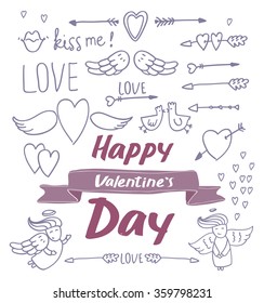 Happy Valentine's day objects