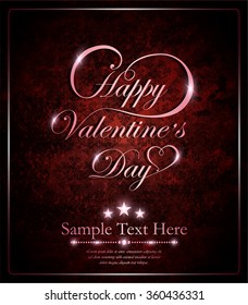 Happy Valentine's Day with ornaments background