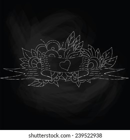 Happy valentine's day ornaments. Valentine. Vector illustration
