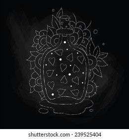 Happy valentine's day ornaments. Valentine. Vector illustration